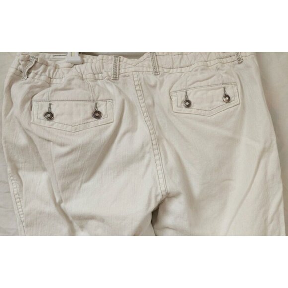 Canyon River Blues Womens Waist 34/36 White Stretch Bermuda Shorts 13" Inseam - Picture 10 of 12